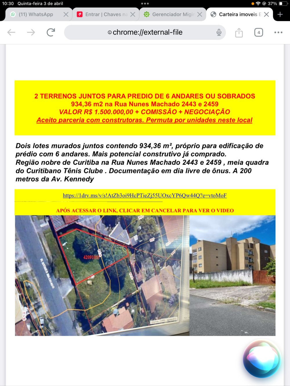 Terreno - Venda - Parolin - Curitiba - PR